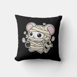 Coussin Joli petit souris mignon prêt pour Halloween 