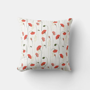 Coussin Joli Poppies Fille Motif Floral