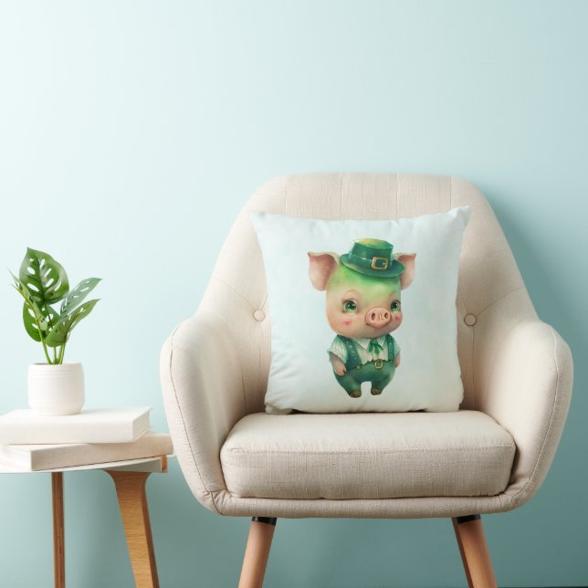 Coussin Joli porc vert Fairytale dans une jolie beauté (Chaise)