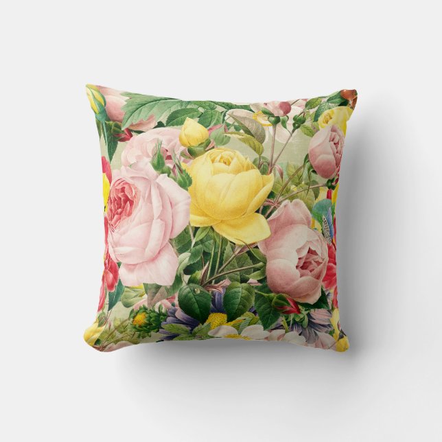 Coussin Joli Rose Vintage Floral Medley (Recto)