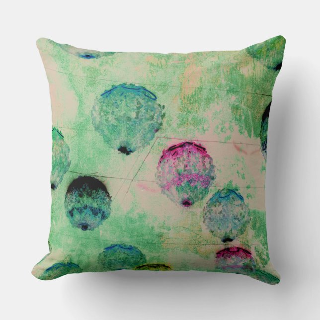 Coussin Joli, rustique, art numérique rond coup de pinceau (Recto)