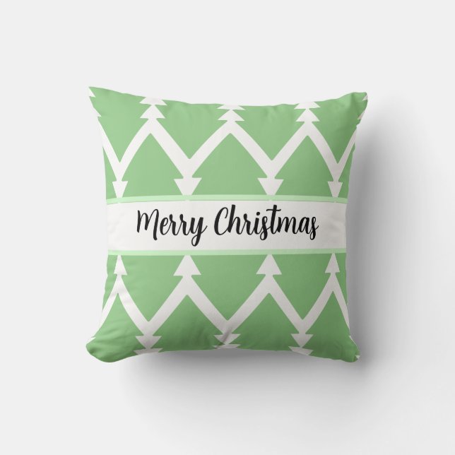 Coussin Joli sapin de Noël Design Vert clair" (Recto)