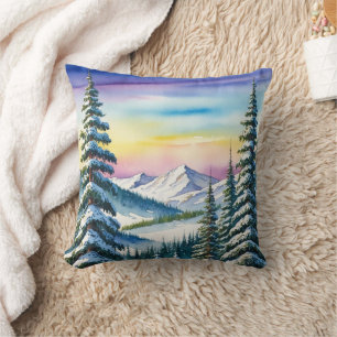 Coussin Joli sapin de Noël Rainbow Holiday