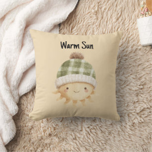 Coussin Joli Soleil Chaud Avec Chapeau