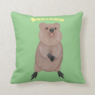Coussin Joli sourire mignon dessin animé quokka