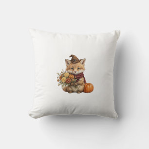 Coussin Joli T-Shirt Renard d'Automne Citrouille - Renard