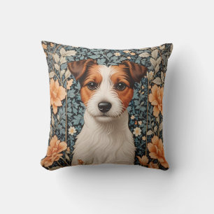 Coussin Joli Terrier Jack Russell Inspiré de William Morri