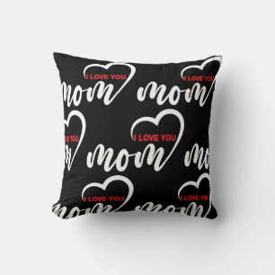 Coussin Joli texte de design Je t'aime Maman pour les mère