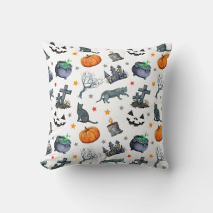 Coussin Joli thème éffrayant Halloween coloré