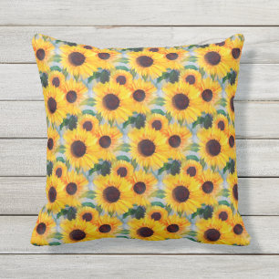 Coussin Joli tournesol jaune