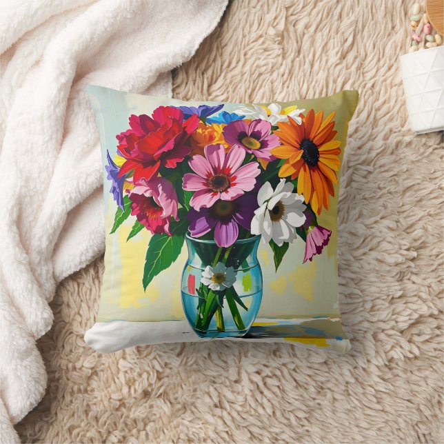 Coussin Joli vase en verre floral (Couverture)