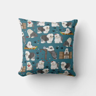 Coussin Joli Vieux Motif de chien de chien anglais, cadeau