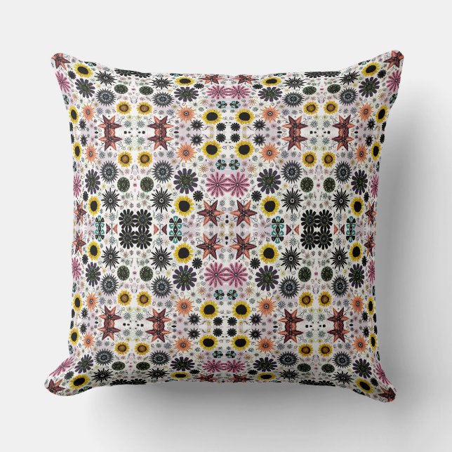 Coussin Joli vintage fleurs sans coutures motif (Recto)