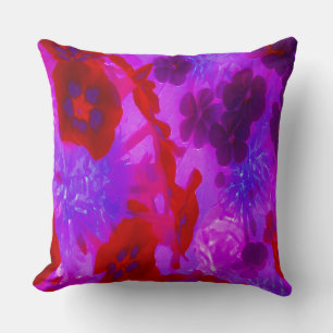 Coussin Joli violet et rouge du jardin Fleurs Phlox