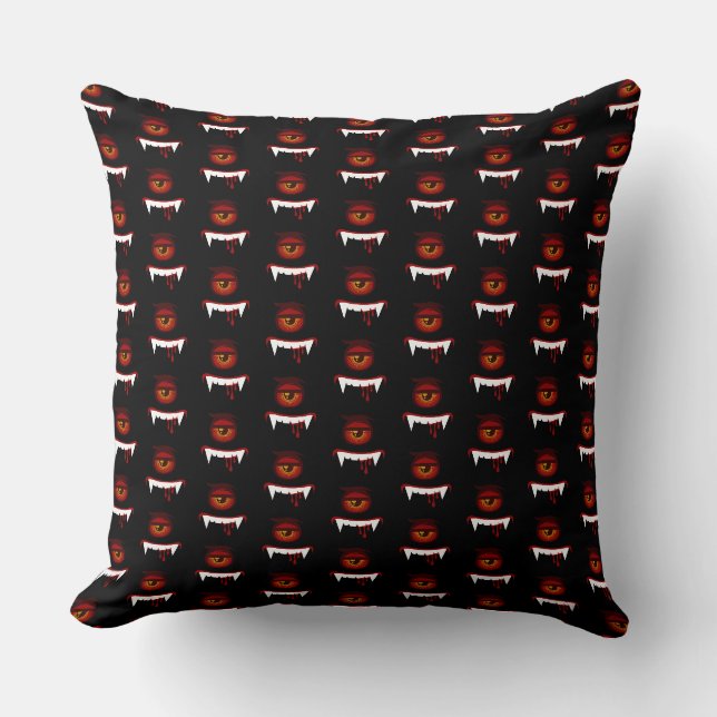 Coussin Joli visage de monstre de sang (Recto)