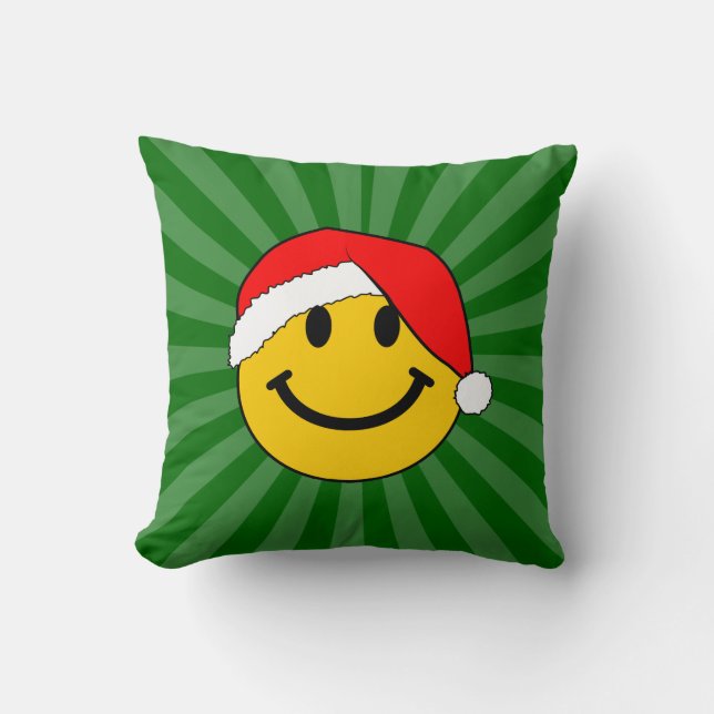 Coussin Joli visage de Noël Père Noël (Recto)