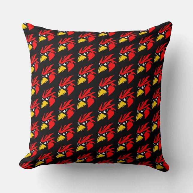 Coussin Joli visage d'oiseau pixélisé (Recto)
