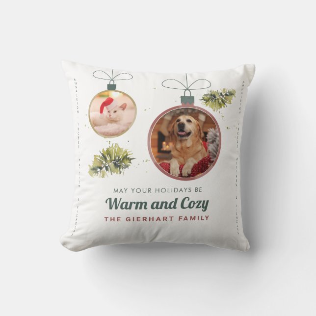 Coussin Jolie Animaux Photos Noël (Recto)