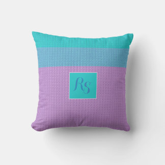 Coussin Jolie Aqua bleu rose >Coussin Monogram