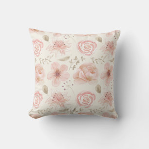 Coussin Jolie aquarelle Fleurs Motif rose Jardin