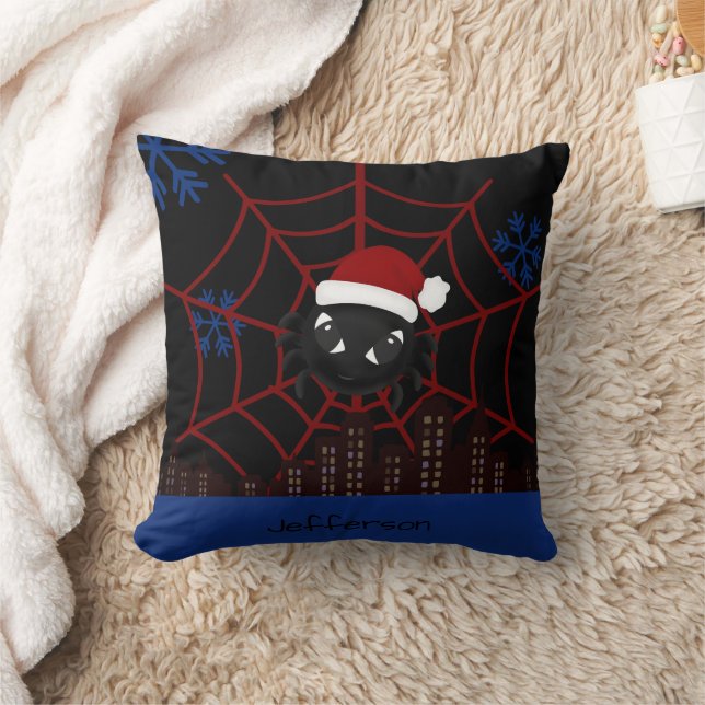 Coussin Jolie araignée de Noël personnalisée  (Couverture)