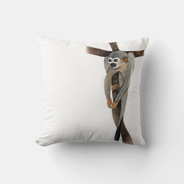 Coussin jolie art de singe araignée (Recto)
