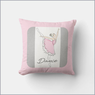 Coussin Jolie Ballerina dansante en Tutu rose