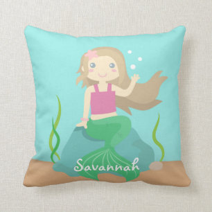 Coussin Jolie Belle Sirène Sous la Décoration de la Chambr