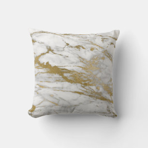 COUSSIN JOLIE BLANC MARBRE D'OR INSPIRÉ CUSHION