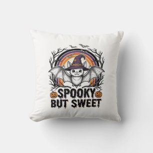 Coussin Jolie chauve-souris Halloween Gravure vintage T-sh