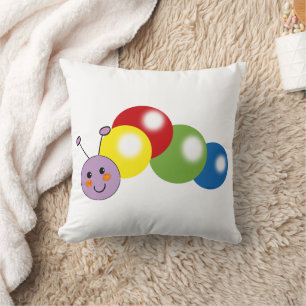 Coussin jolie chenille colorée