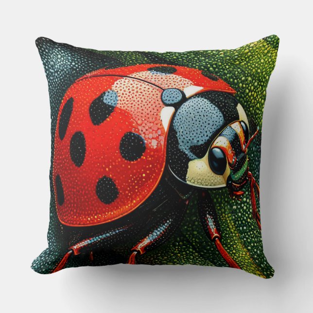 Coussin Jolie coccinelle Décoration fantaisiste pour la ma (Recto)