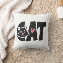 Jolie conception de typographie de chat noir