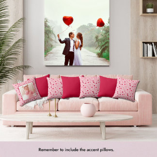 Coussin Jolie couleur rose et rouge Valentines Photo