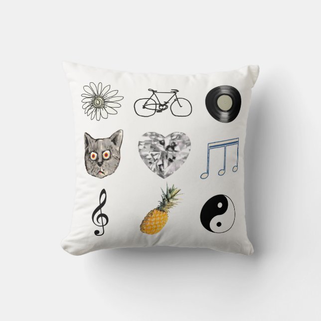 Coussin jolie décoration à thème girly-idée (Recto)