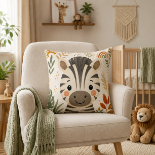 Coussin Jolie décoration de nurserie safari zèbre