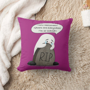 Coussin Jolie décoration d'Halloween fantôme effrayé et co