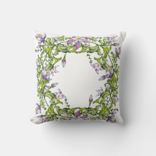 Coussin Jolie délicate colombine ronde disposition fleur r