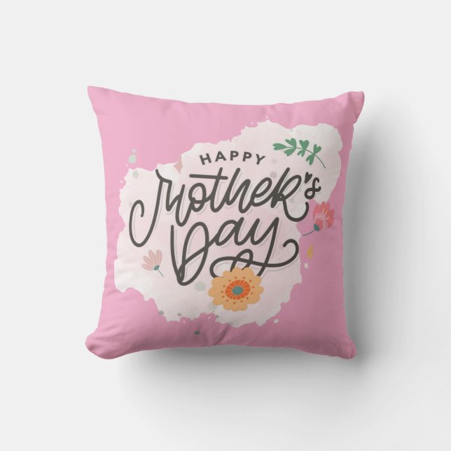 Coussin Jolie écriture pour la fête des mères Calligraphie (Recto)