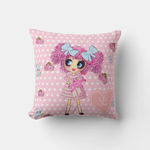 Coussin Jolie en rose Kawaii fille PinkyP