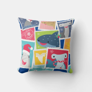 Coussin Jolie espèce de requin Noël