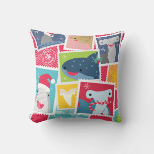 Coussin Jolie espèce de requin Noël