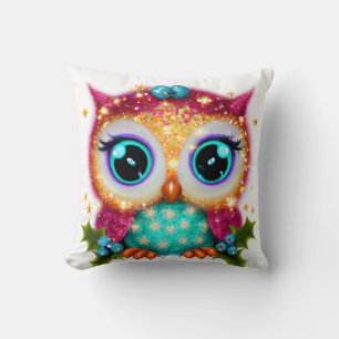 Coussin Jolie et adorable chouette bébé kawaii  