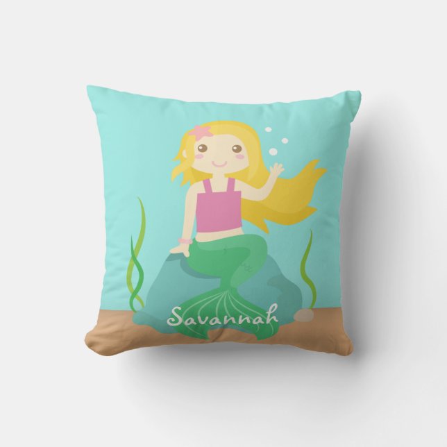 Coussin Jolie et Belle Sirène pour Sous l'Océan (Recto)