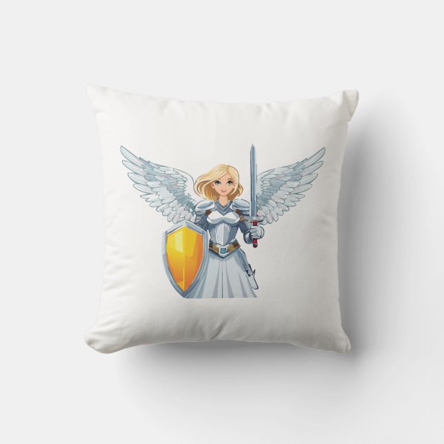 Coussin Jolie femme aux ailes ouvertes d'Angels (Recto)