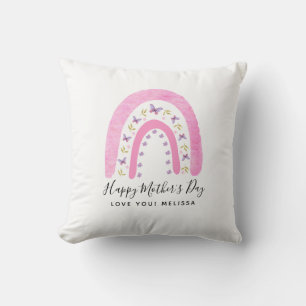Coussin Jolie Fête des Mères Arc-en-Ciel Rose Féminin