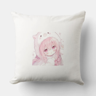 Coussin Jolie Fille de Style Anime