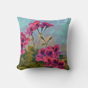 COUSSIN JOLIE FLORALE ROSE CONTRE LES COULEURS ARRIÈRE - P