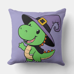 Coussin Jolie Halloween Dinosaur Sorcière Halloween