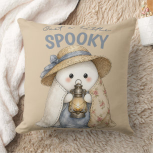 Coussin Jolie lanterne fantôme effrayante Halloween Cottag